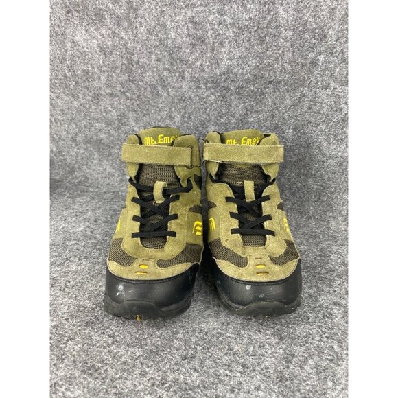 Apis Mt Emey Hiking Boot Youth 4 Green Mid Ankle Adjustable Strap Laces 3305-7H - Picture 3 of 7